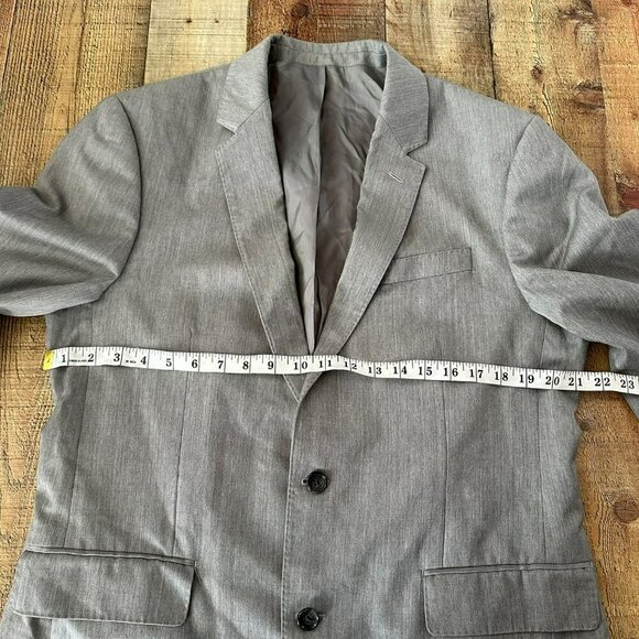The Blk Tux Mens Size Medium Gray Blazer 2 Button Suit Jacket - Picture 2 of 11